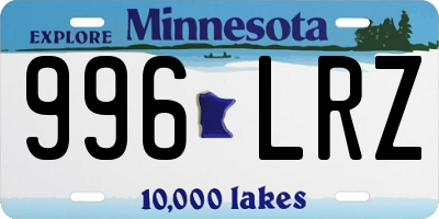 MN license plate 996LRZ