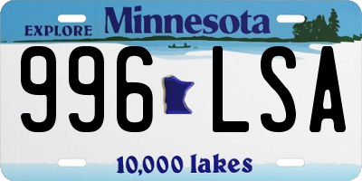 MN license plate 996LSA