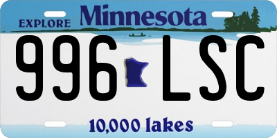MN license plate 996LSC