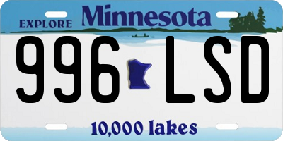 MN license plate 996LSD
