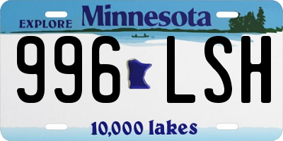 MN license plate 996LSH