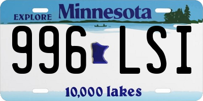 MN license plate 996LSI