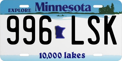 MN license plate 996LSK