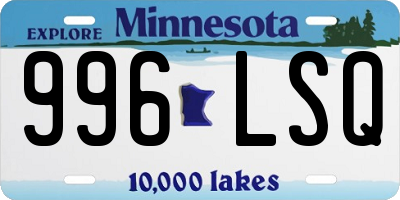 MN license plate 996LSQ
