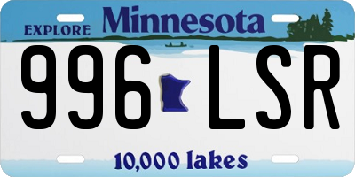MN license plate 996LSR