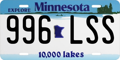 MN license plate 996LSS