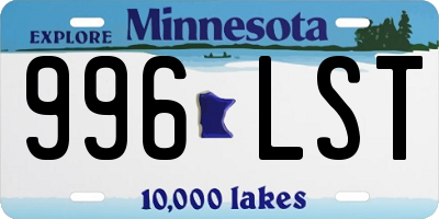 MN license plate 996LST