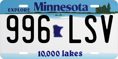 MN license plate 996LSV