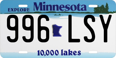 MN license plate 996LSY