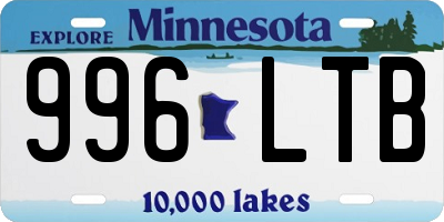 MN license plate 996LTB