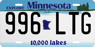 MN license plate 996LTG