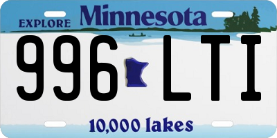 MN license plate 996LTI
