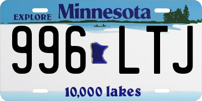 MN license plate 996LTJ