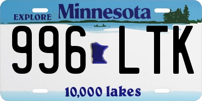 MN license plate 996LTK
