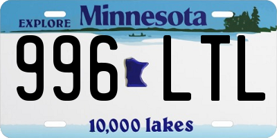 MN license plate 996LTL