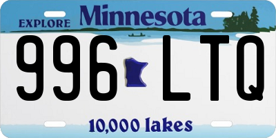 MN license plate 996LTQ