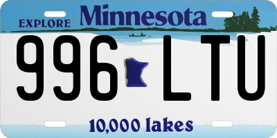 MN license plate 996LTU