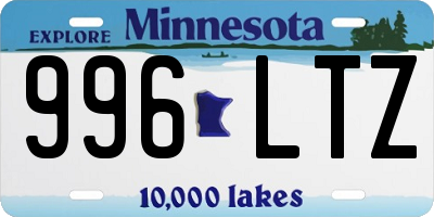 MN license plate 996LTZ