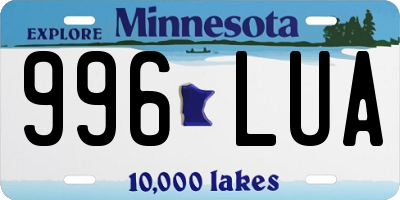MN license plate 996LUA