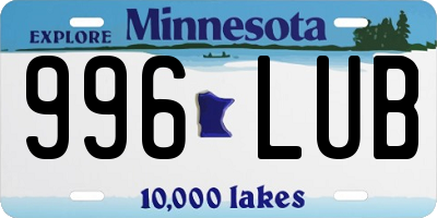 MN license plate 996LUB