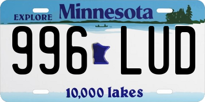 MN license plate 996LUD