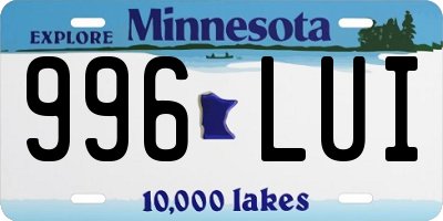 MN license plate 996LUI