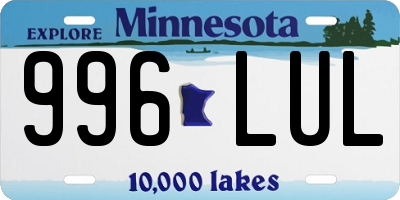 MN license plate 996LUL