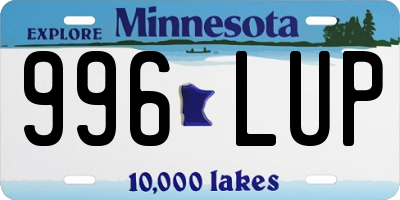 MN license plate 996LUP