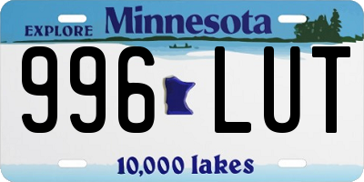 MN license plate 996LUT