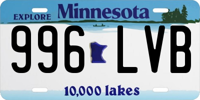 MN license plate 996LVB