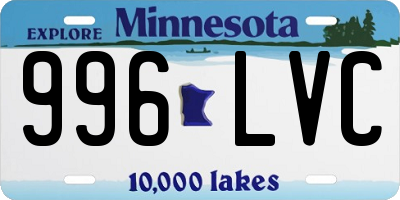 MN license plate 996LVC