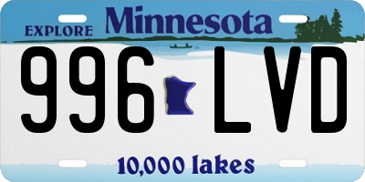MN license plate 996LVD