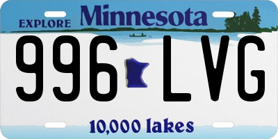 MN license plate 996LVG