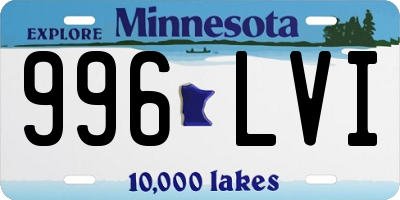 MN license plate 996LVI