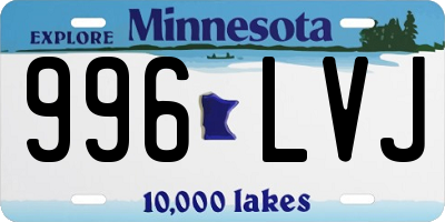 MN license plate 996LVJ