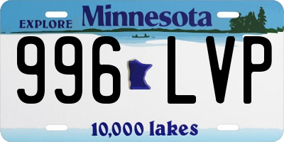 MN license plate 996LVP
