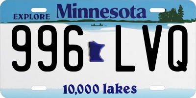 MN license plate 996LVQ