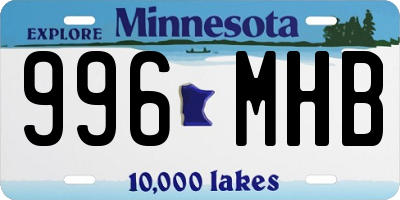 MN license plate 996MHB