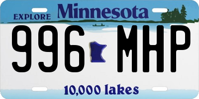 MN license plate 996MHP