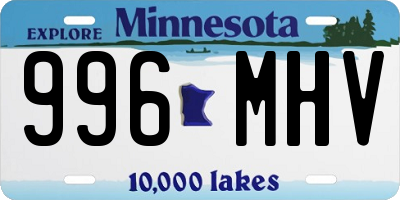 MN license plate 996MHV