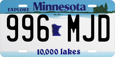 MN license plate 996MJD