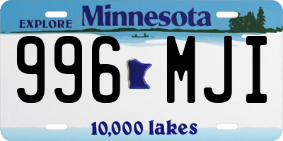 MN license plate 996MJI