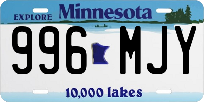 MN license plate 996MJY