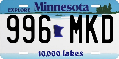MN license plate 996MKD