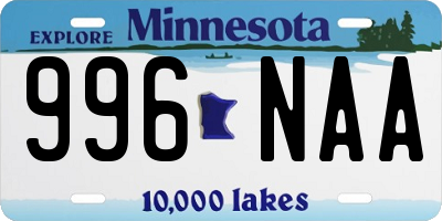 MN license plate 996NAA
