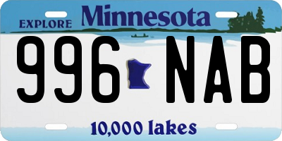MN license plate 996NAB