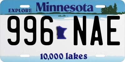 MN license plate 996NAE