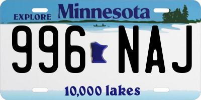 MN license plate 996NAJ