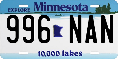 MN license plate 996NAN