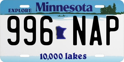 MN license plate 996NAP
